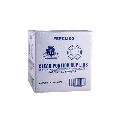 Empress Lid for 1.5oz 2oz and 2.5oz Plastic Portion Cup Pack 50 / 50 cs