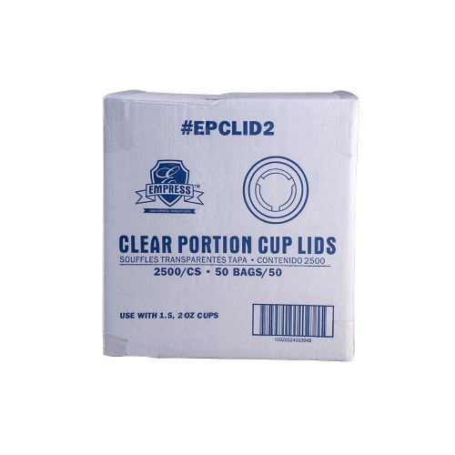 Empress Lid for 1.5oz 2oz and 2.5oz Plastic Portion Cup Pack 50 / 50 cs