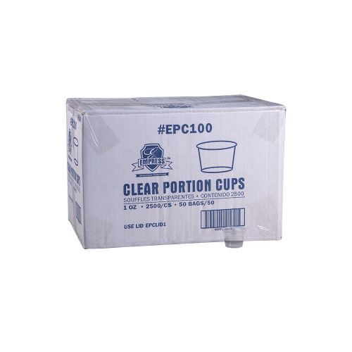 Empress Plastic Portion Cup 1oz Clear Pack 50 / 50 cs