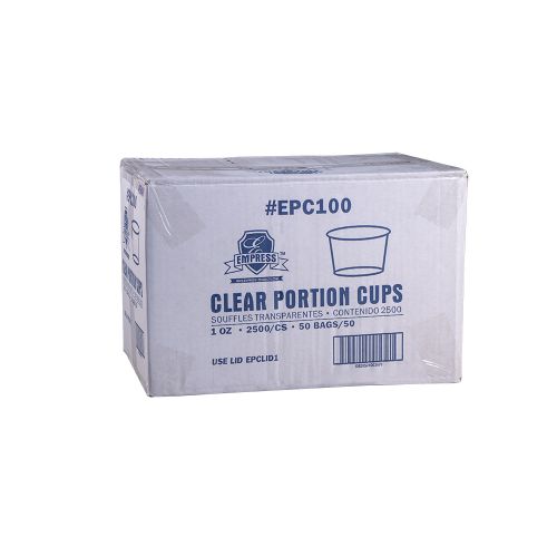 Empress Plastic Portion Cup 1oz Clear Pack 50 / 50 cs