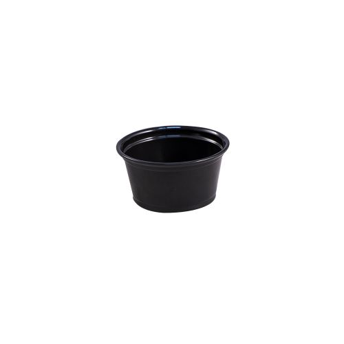 Empress Plastic Portion Cup 2oz Black Pack 50 / 50 cs