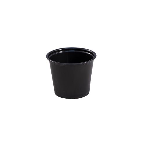 Empress Plastic Portion Cup 5.5oz Black Pack 50 / 50 cs