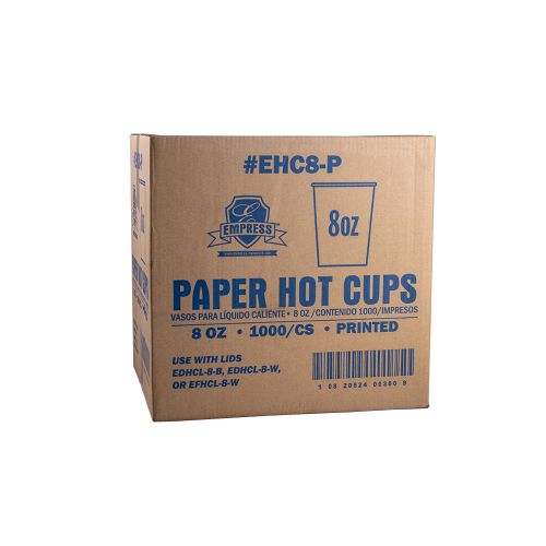 Empress Paper Hot Cup 8oz Stock Print Pack 20 / 50 cs