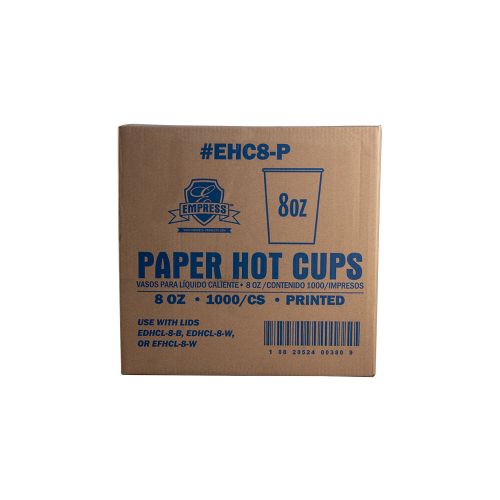 Empress Paper Hot Cup 8oz Stock Print Pack 20 / 50 cs