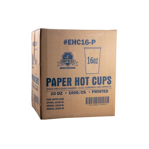 Empress Paper Hot Cup 16oz Stock Print Pack 20 / 50 cs