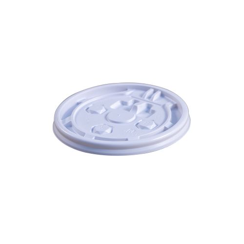 Empress Flat Lid for 8oz Paper Hot Cup White Pack 10 / 100 cs