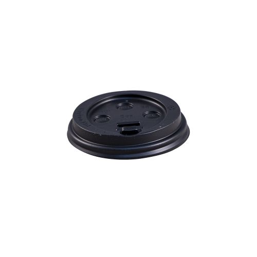Empress Dome Lid for 8oz Paper Hot Cup Black Pack 10 / 100 cs