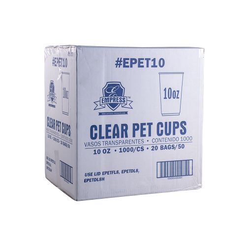 Empress PET Clear Cup 10oz Pack 20 / 50 cs