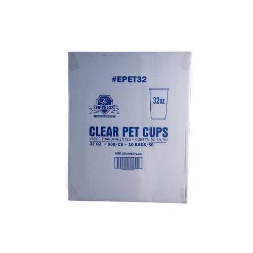 Empress PET Clear Cup 32oz Pack 10 / 50 cs