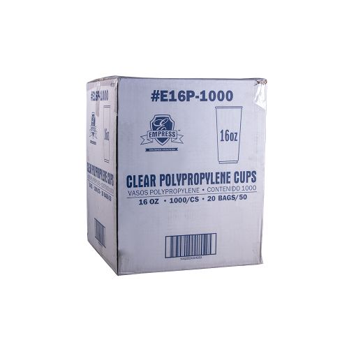 Empress Polypro Cup 16oz Clear Pack 20 / 50 cs
