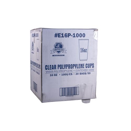 Empress Polypro Cup 16oz Clear Pack 20 / 50 cs