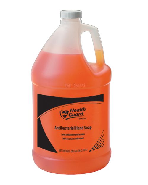 Health Guard Antibacterial Hand Soap, Amber with Citrus-Spice Scent, 4/1 Gal Pour Top