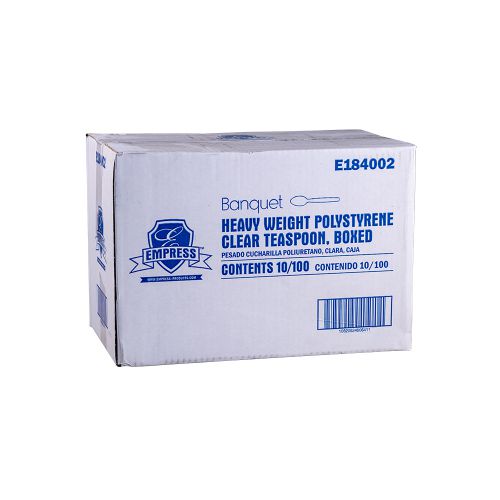 Empress Banquet Heavy Weight Teaspoon PS Clear Boxed Pack 10 / 100 cs