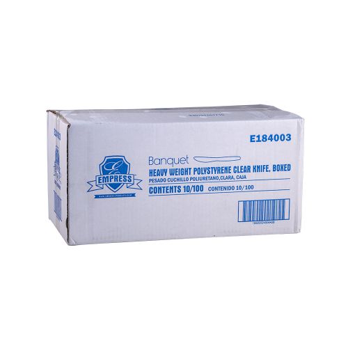 Empress Banquet Heavy Weight Knife PS Clear Boxed Pack 10 / 100 cs
