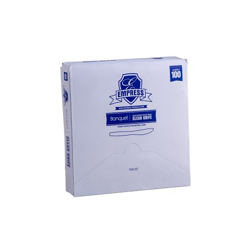 Empress Banquet Heavy Weight Knife PS Clear Boxed Pack 10 / 100 cs