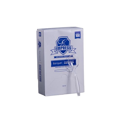 Empress Banquet Heavy Weight Soupspoon PS Clear Boxed Pack 10 / 100 cs