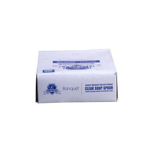 Empress Banquet Heavy Weight Soupspoon PS Clear Boxed Pack 10 / 100 cs