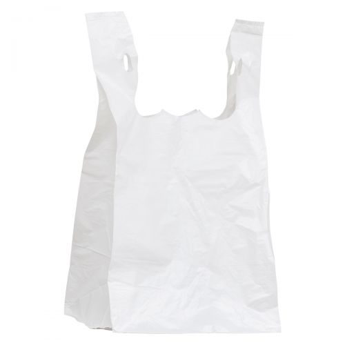 Square Bottom T-Shirt Bag White, pack=250