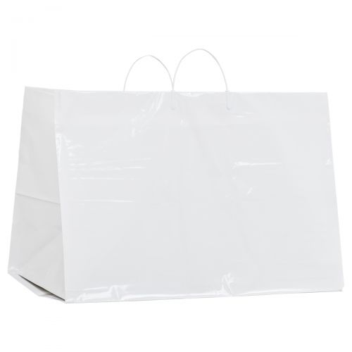 22x14x15x14 Rigid Handled ShopperPlain White,pack=50