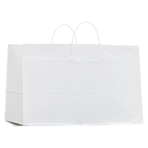 Rigid Handle Carry Out Bag Plain White pack=200