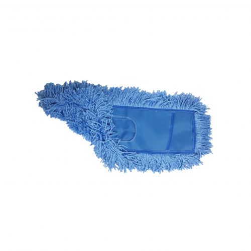 5" X 60" BLUE MICROFIBER DUST MOP- CUT END - TIE-LESS 