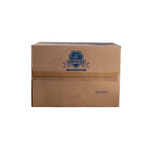 Empress Semi Slim Milk Straw Paper Wrapped 5.75 Red Stripe Boxed Pack 24 / 500 cs