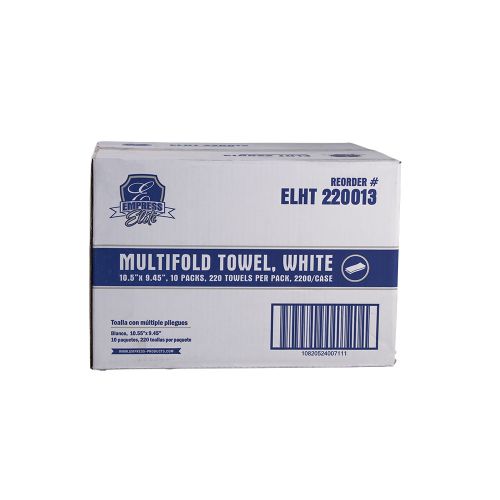 Empress Elite Multifold Towel 10.55 X 9.45 1 Ply White Pack 10 / 220 cs