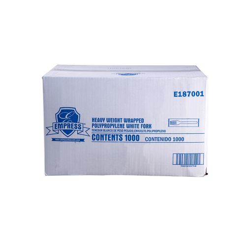 Empress Fork White Wrapped Heavy Weight Polypro Pack 1000 / cs