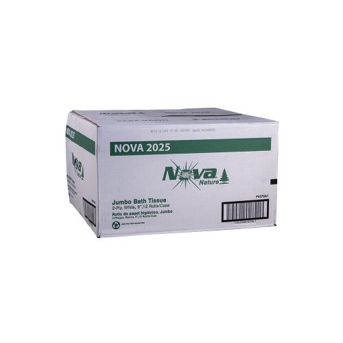 Nova Jumbo Roll Bath Tissue 2 Ply 9 White Pack 12 Rolls