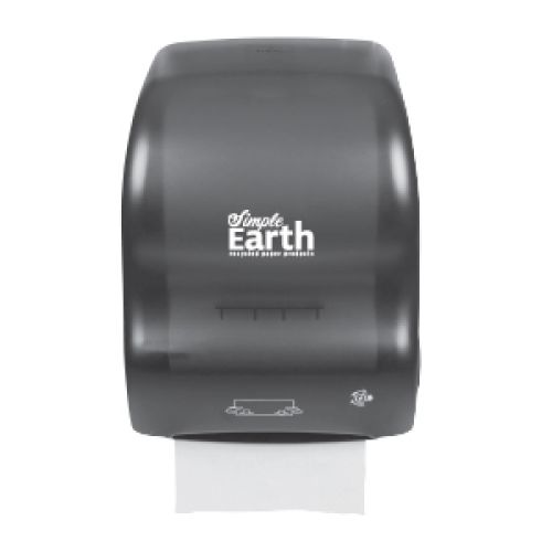 Simple Earth Hands Free Mechanical Hardwound Towel Dispenser Smoke Pack 1 / EA