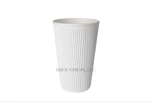 Imex 20 oz Ripple Paper Hot Cup Kraft Pack 20 / 25
