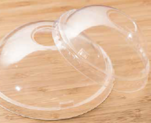 Clear High Dome Lid w/ Spoon Hole