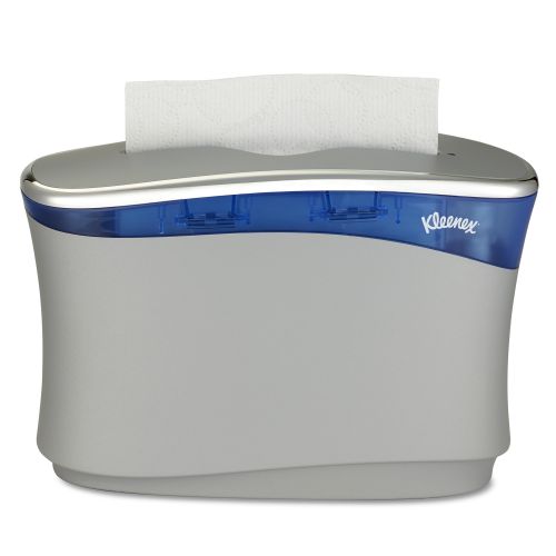 Kleenex Reveal Countertop System Dispenser (51904), 13.3" x 9" x 5.2", Fits Select Kleenex Folded Paper Hand Towels, Soft Grey, 1/Case