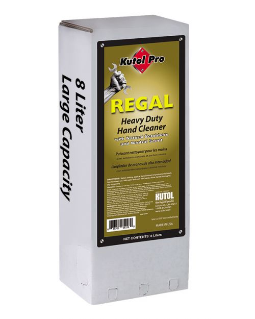 Kutol Pro Regal Heavy Duty Hand Cleaner with Walnut Shells, Tan with Neutral Scent, 2/8 Liter