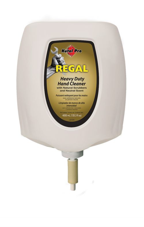 Kutol Pro Regal Heavy Duty Hand Cleaner with Walnut Shells, Tan with Neutral Scent, 2/4 Liter Duraview