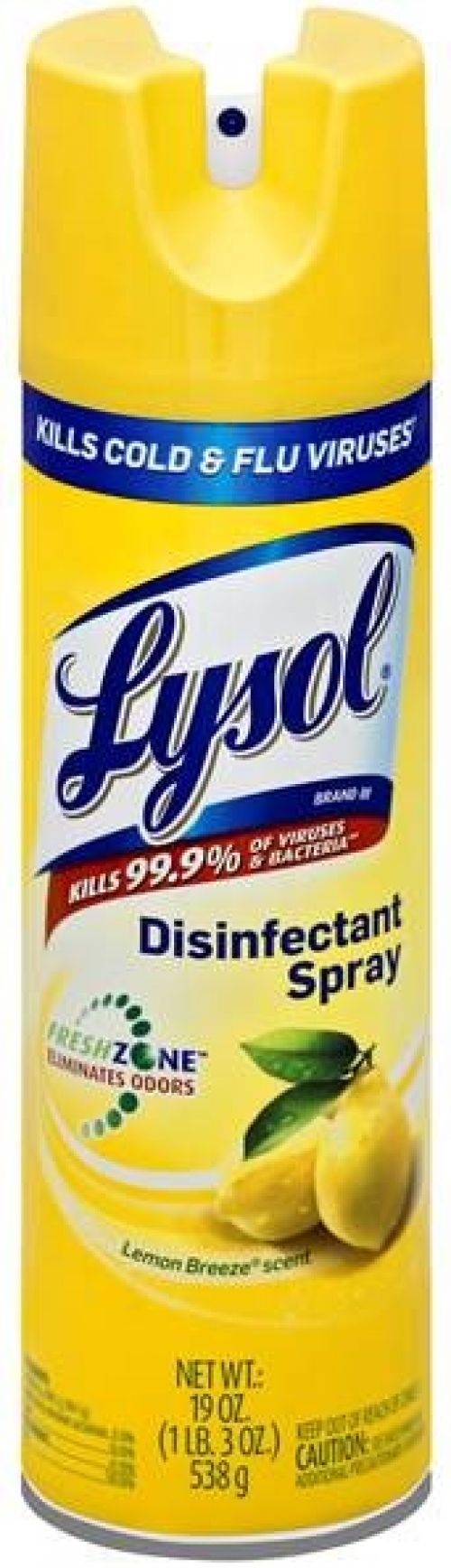 Lysol Disinfectant Spray Lemon Breeze 19 oz Pack 12 / cs