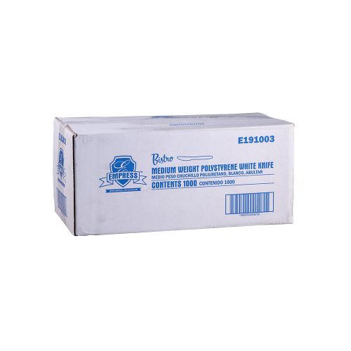 Empress Bistro Medium Weight Knife PS White Bulk Pack 1000 / cs