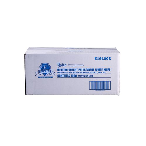 Empress Bistro Medium Weight Knife PS White Bulk Pack 1000 / cs