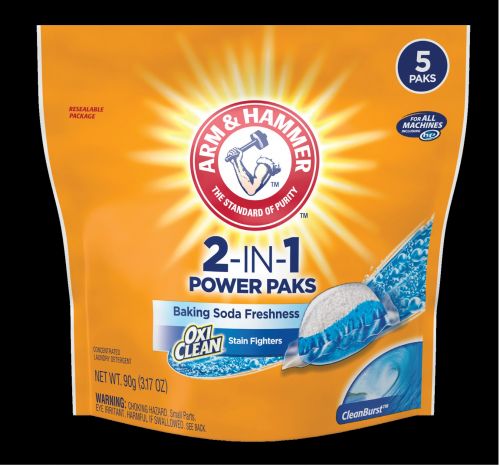 Arm & Hammer 2-in-1 Power Paks 5 Count Packs Pack 8 / cs