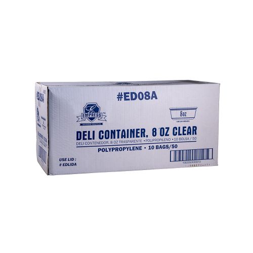 Empress Deli Container Clear 8 oz Pack 10 / 50 cs