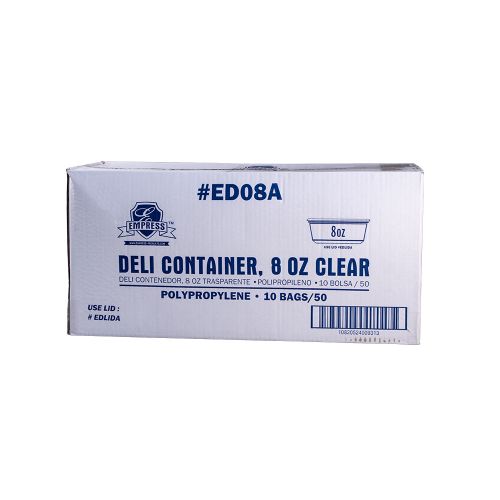Empress Deli Container Clear 8 oz Pack 10 / 50 cs