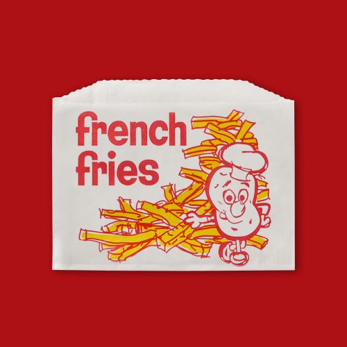 Fischer Printed French Fry Bag 4 7/8 x 4