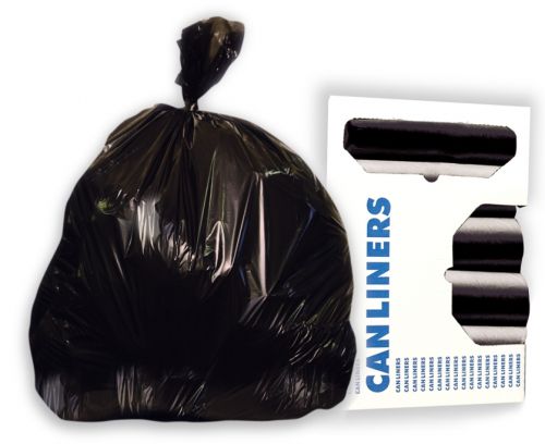 24x24 HDPE Black Can Liners