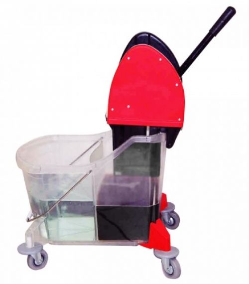 Red Dual Mop Bucket with Metal