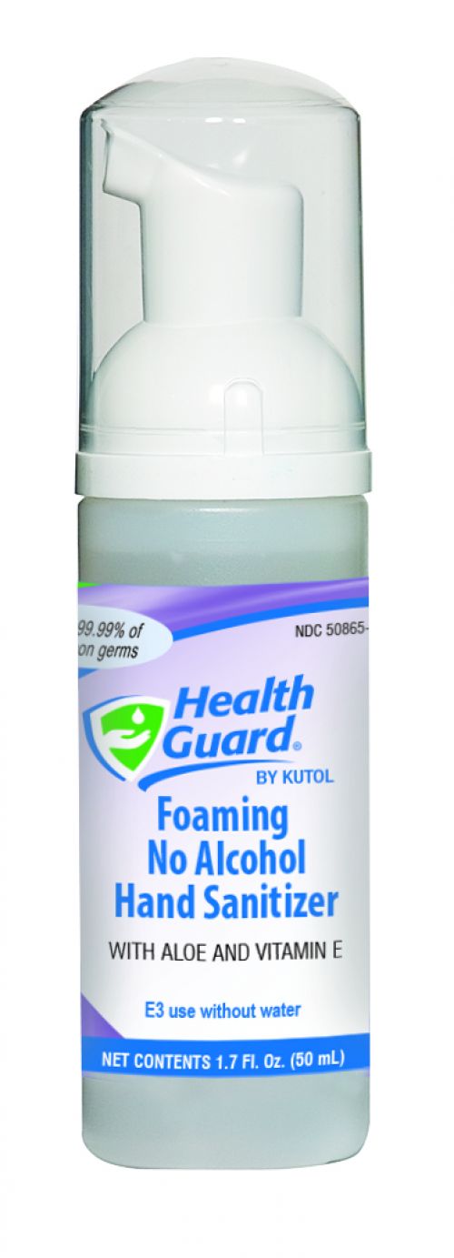 Health Guard Foaming No Alcohol Hand Sanitizer, Clear with Light Linen Scent, 24/1.7 oz Pump Bottle