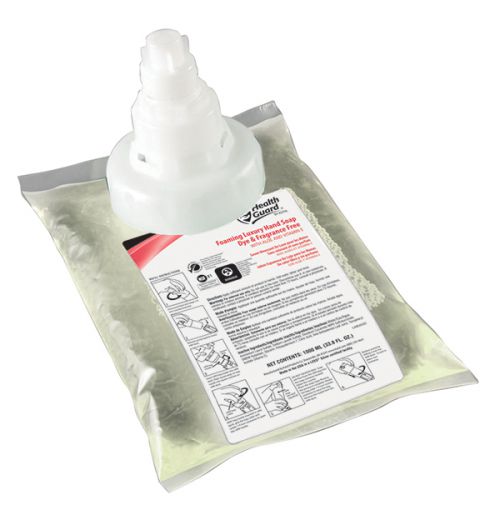 Health Guard Foaming Luxury Hand Soap, Dye & Fragrance Free, 4/1000 mL Counter Mount
