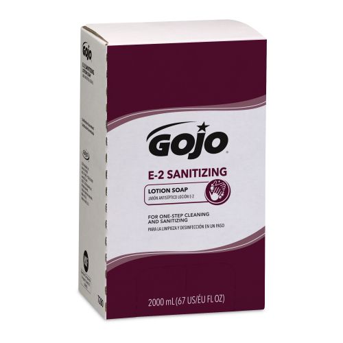 Gojo E2 Sanitizing Lotion Soap 2000 ml refills Pack 4 / cs