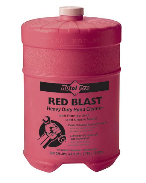 Kutol Pro Red Blast Heavy Duty Hand Cleaner with Pumice, Red with Cherry Scent, 4/1 Gal Flat Top