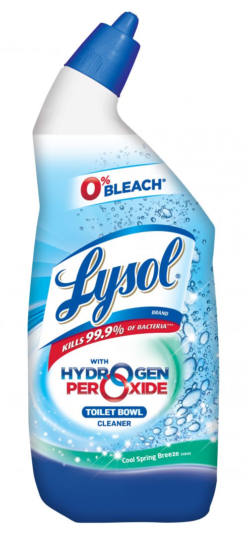 Lysol Power & Free Toilet Bowl Cleaner RTU Angle Neck Bottle Pack 12/24oz