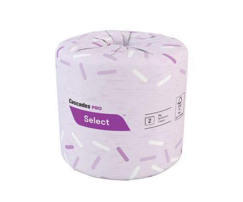 Cascades PRO SelecteÂ¢â€žÂ¢ Standard Toilet Paper, 500 Sheets/2ply White 4.25X3.5